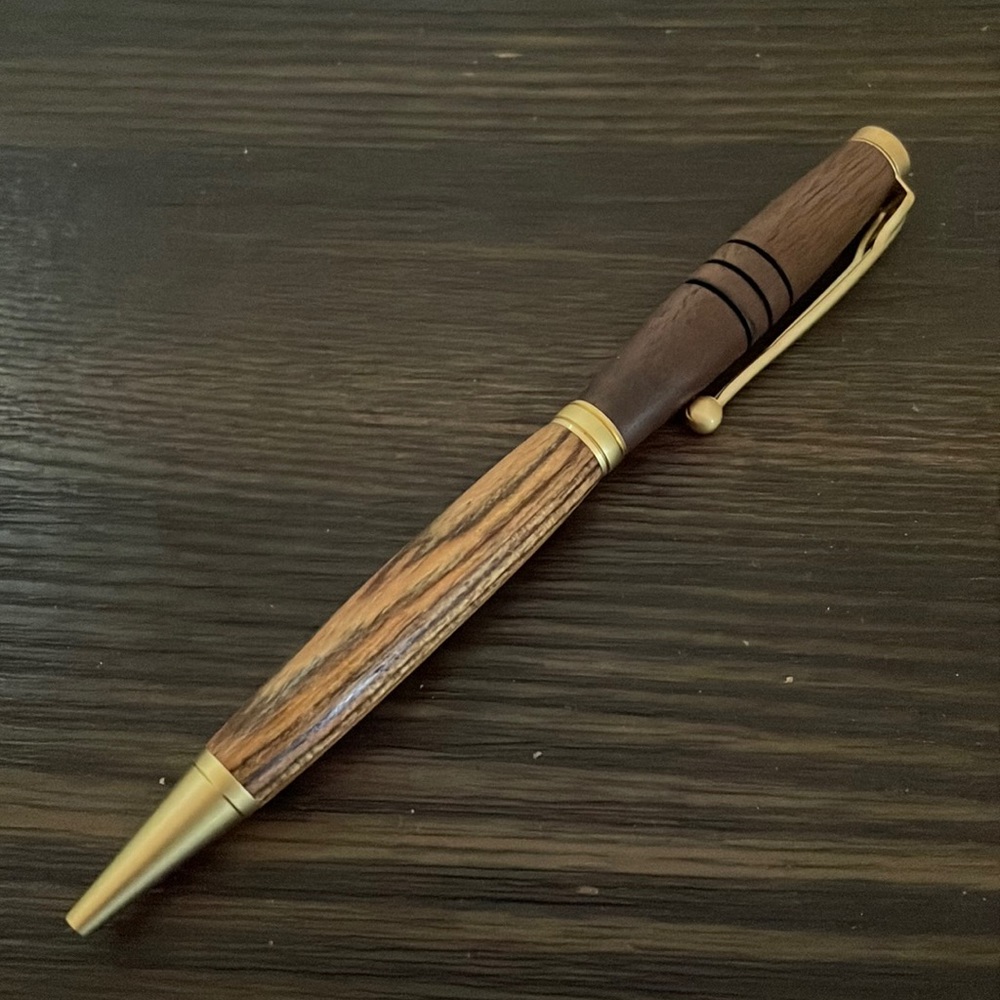 Handmade wood pen black ink